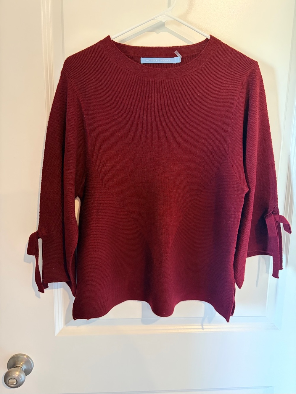 Michelle Nicole Deep Burgundy Knit Sweater